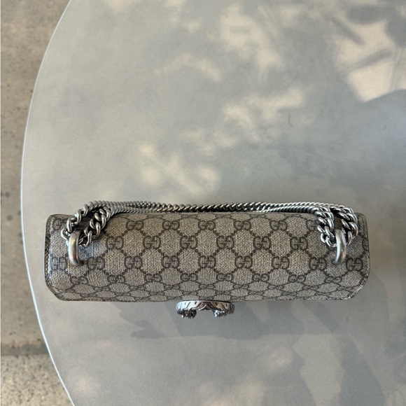 GUCCI GG Supreme Monogram Small Dionysus Shoulder Bag Taupe - Picture 7 of 11